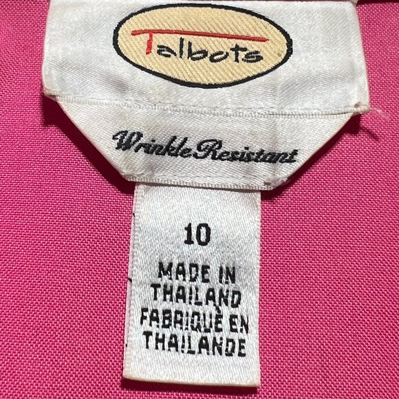 🌺Talbots Women's Pink Button-Down Shirt Size 10 100% Cotton Timeless Minimalist - Picture 6 of 9